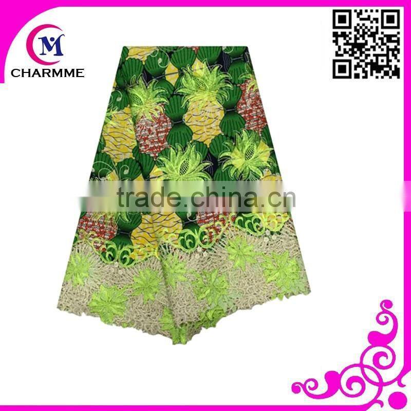 Most Fashion Design Newest Wax Lace African Wax fabric Lace for making Beautiful Ladies Dress