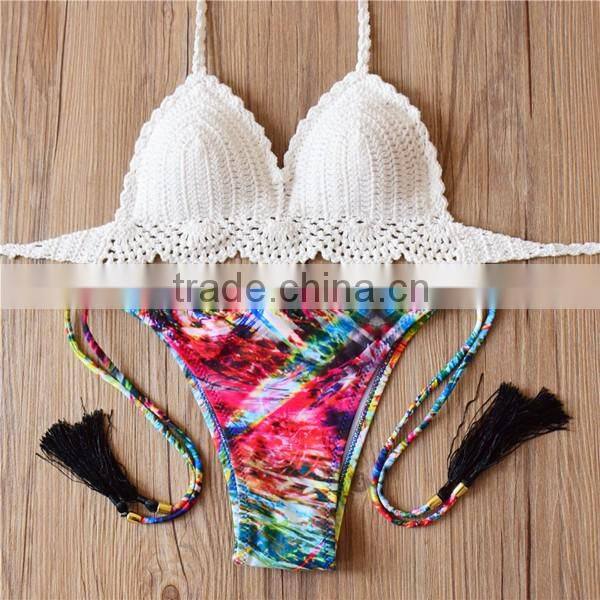 crochet brazillian bikini, quality micro crochet latest fashion bikini
