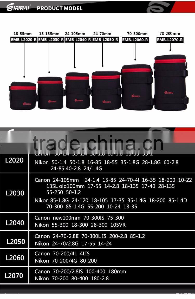 professional dslr lens case for nikon canon camera