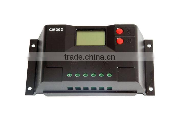 10A 20A 12V/24V Intelligent Solar Charge Controller with LCD display & USB port for solar home system