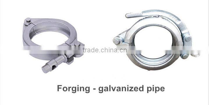 Overseas service proffessional provided Concrete pump pipe fitting pm quick clamp.