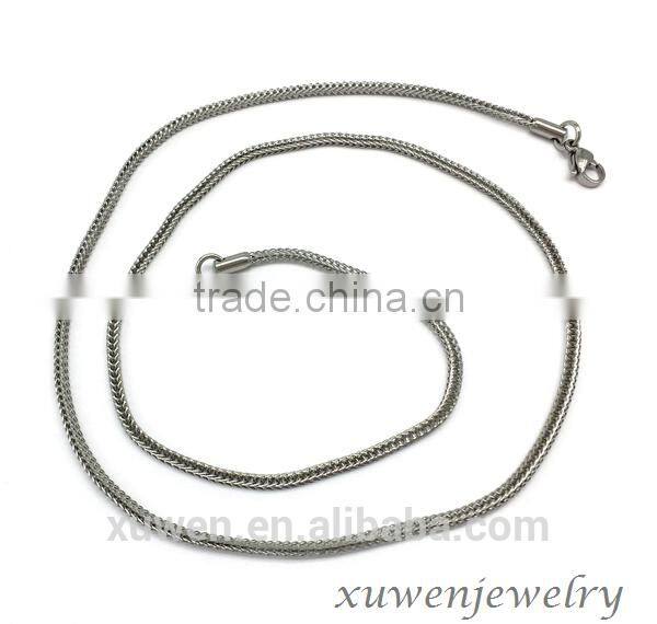 foxtail stainless steel twisted link roll jewelry chain