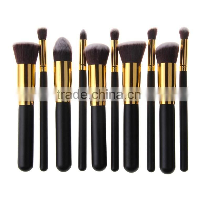 Professional Makeup Brushes Set Premium Cosmetics Synthetic Kabuki 10pcs