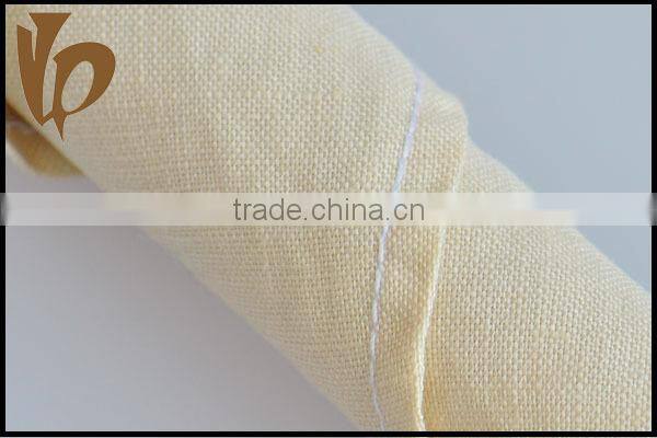 2016 new design China supplier pure linen flax fabric 9*9 200gsm for Garment
