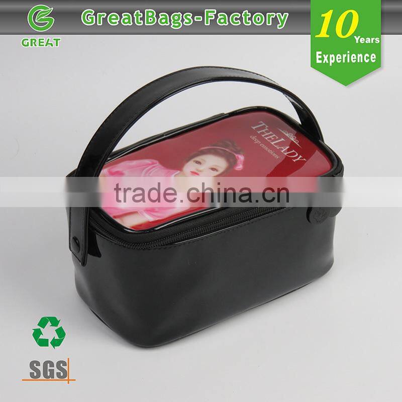 Two Zipper Custom Eco-friendly Beauty Travel bag cosmetic makeup bag
