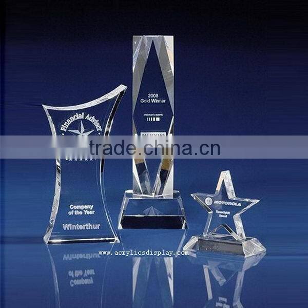 Bottom price Best-Selling crystal glass awards trophies