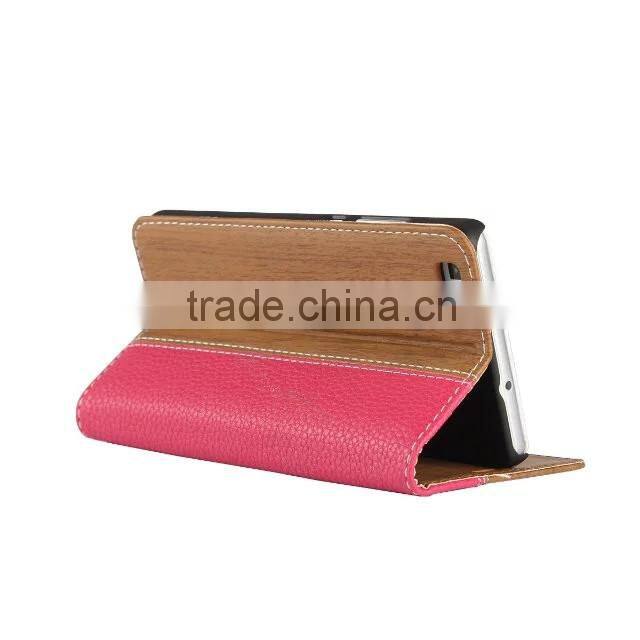 High Quality Leather Case Stand Moblie Phone Back Cover Wallet Phone Case for Huawei