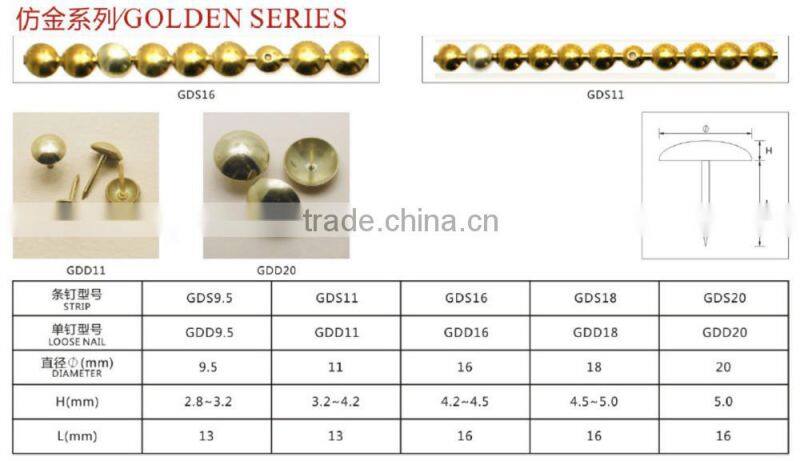 nickle finishing decoration nail strips for sofa deocoration, furniture accessories