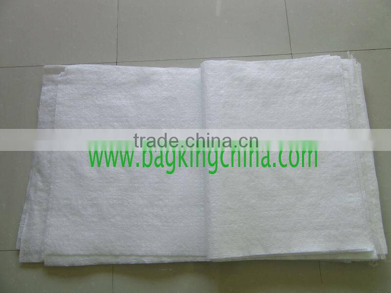 white pp woven sack 50kg for agriculture packing