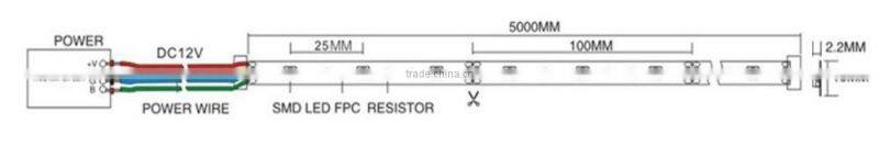 2016 Hotsale Decoration Light Europe Color Changing 12V led Strips light