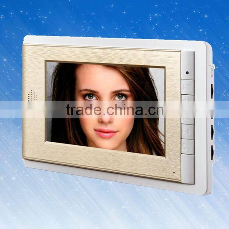 For home office waterproof smart wired doorbell with camera, Intercom System video door phone with digital color LCD for monitor