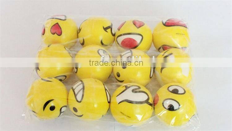 Funny faces 60mm ball shape memory squeeze stress reliever