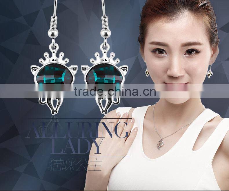 OUXI Factory direct price women's fashionable nickel free earring &ouxi jewelry made with Austria Crystal jewerly