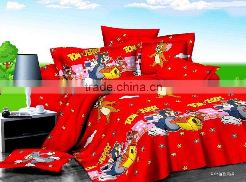 100% polyester children bedding/kids bedding set/3d cartoon bed linen