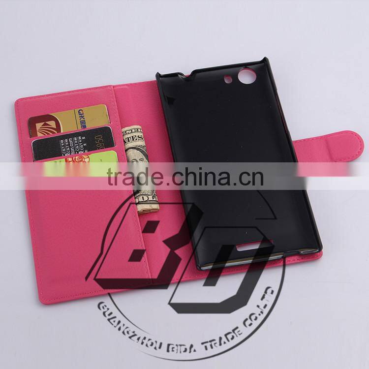 Wholesale Popular Magnetic flip leather wallet case with card slots For Wiko Ridge fab 4G leather case fast delivery