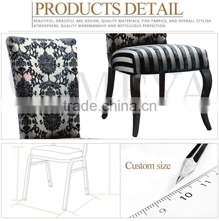 High quality aluminum wooden dining room chairs hotel luxury dining chair