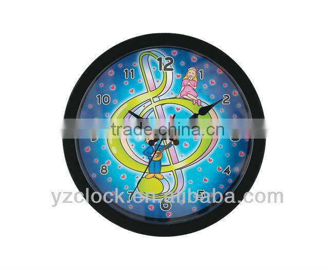 6inches cheap Plastic Round wall clock