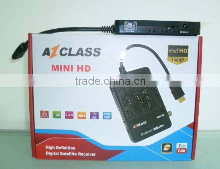 Azclass Mini HD fta satellite receiver decodificador to south america smart tv box free IKS