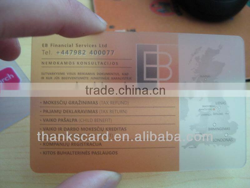 Free Design~~!! Best Material Plastic Transparent card; plastic business cards insert transparent business cards