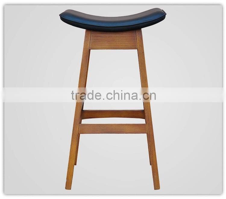 restaurant cafe black leather wood bistro chair