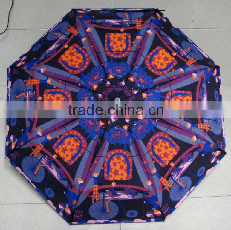 Good Quality 3 fold Semi Auto open Folding umbrella