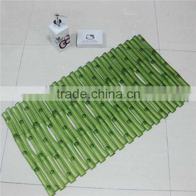 bamboo strip pvc mat hotel bathroom anti-slip mat tub mat