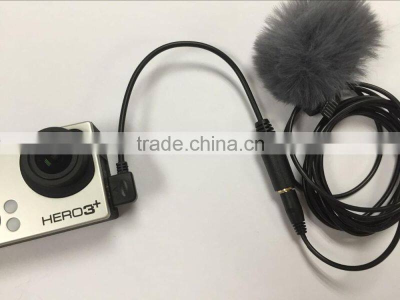 TRRS connector lavalier microphone for samsung mobile MID computor 2M cable