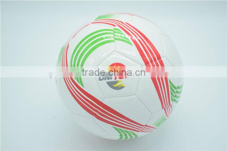 Promotional soccer ball size 5# machine sewing PU leather material brand custom logo