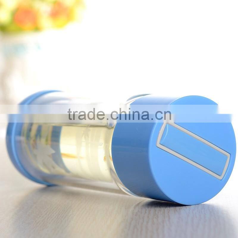 200ml Hot Sale Double Wall Insulated Tea Cup Water Bottle Glass Bottles for Tea With Handle Wholesale