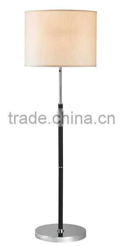 Floor Lamp with chrome finish with linen fabric shade