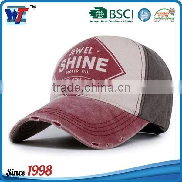 Wholesale Washed Frazzle Dad Hat Custom 6 Panel Baseball Cap