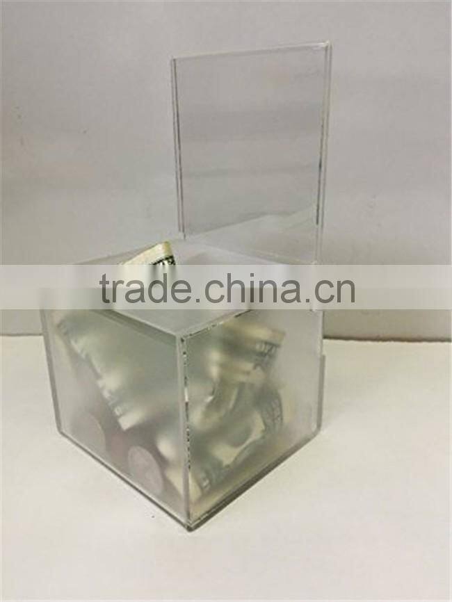 wholesale acrylic cheap donation boxes