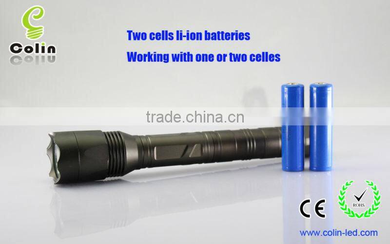 CREE XML U2 1000lm rechargeable small powerful led flashlight with direct charger and car charger