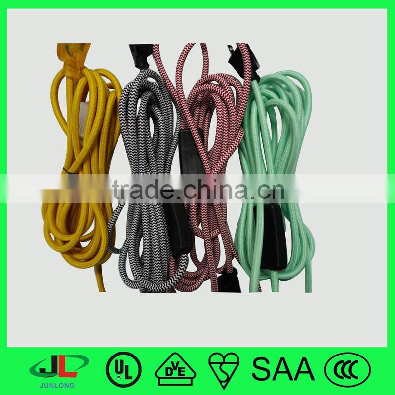 Textile power cord 2mm for sale,braiding cord ,electrical wire