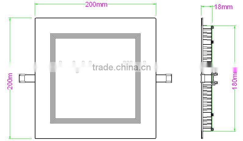 super bright smd led chip warm white 6 inch 15w slim led panel light