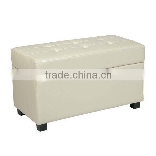 customized leather white storage ottoman avaliable OT4036