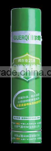 best selling factory price sponge glue GUERQI 218 aerosol adhesive