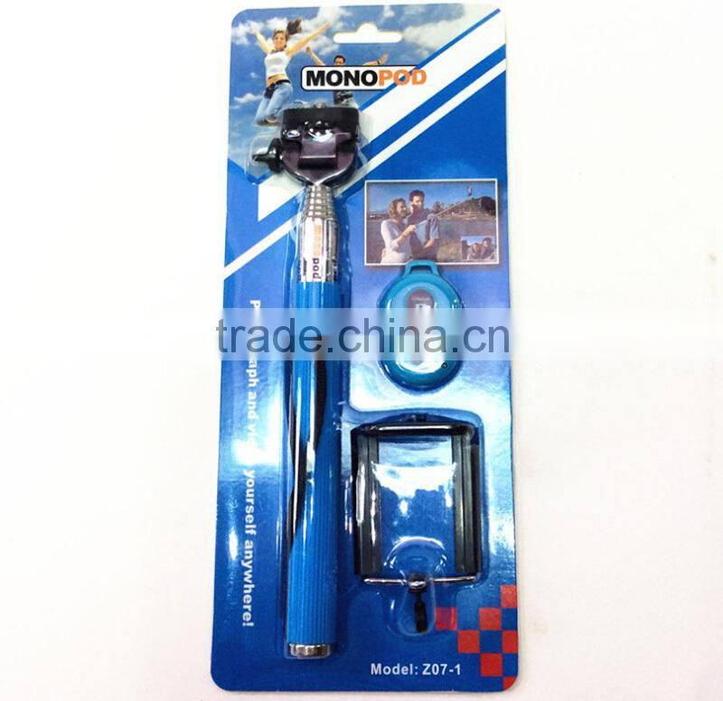 2015 Factory direct wholesale mobile accessory wireless bluetooth Aluminum Material Fashion selfie stick