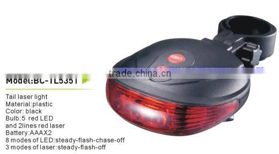 5LED bicycle rear light bike tail lights bicycle laser light