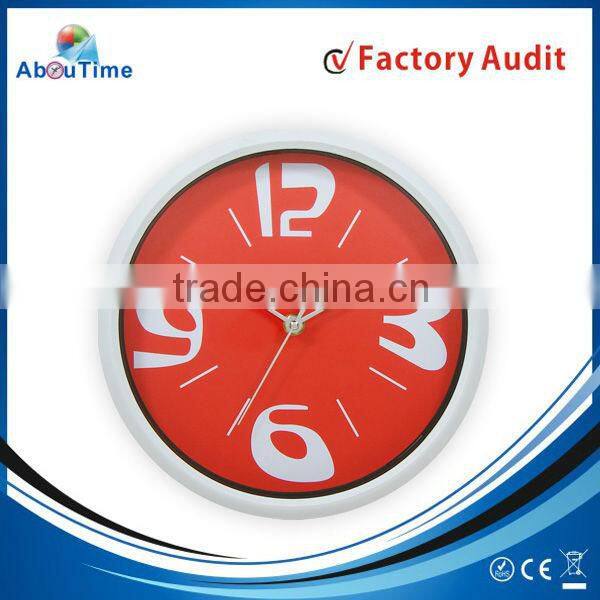 Round big number modern wall clock with promotion gift