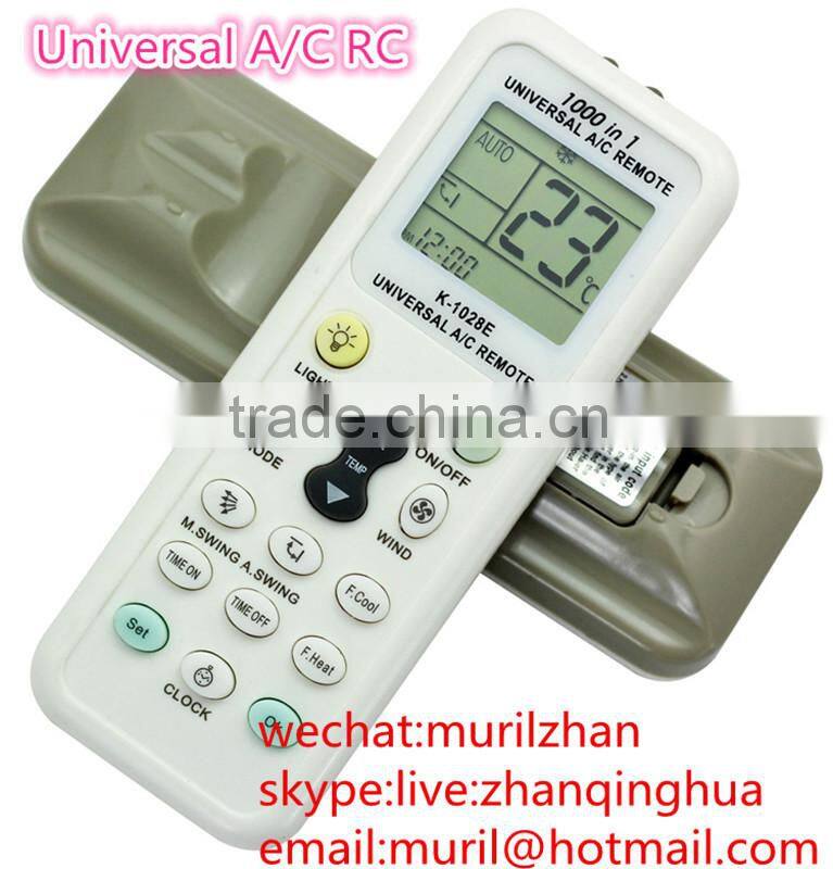 ZF White 12 Keys Air conditioner remote control with Big LCD display