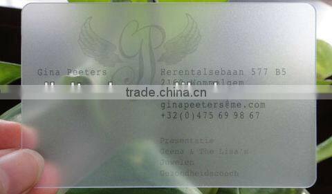 Trasparent Plastic Business Card