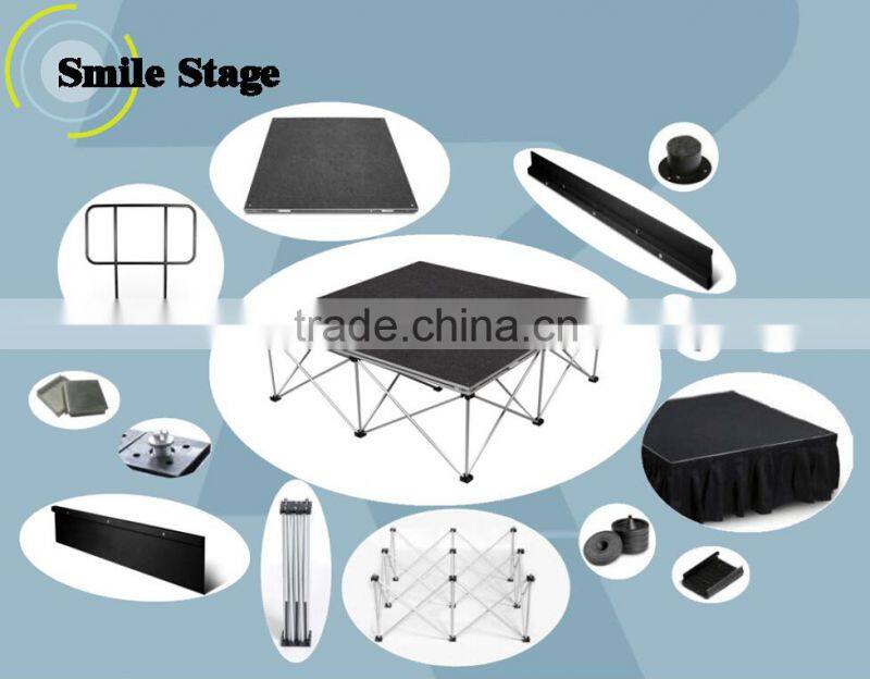 Manufacturer Price! Portable Stage Color Black Or Grey Wedding Stage Backdrop Decoration