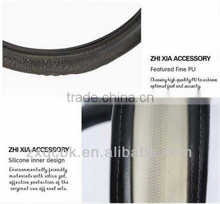 Car Accessories Auto PU Leather Steering Wheel Cover for Cars