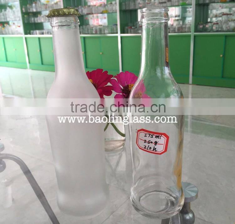 275ml Frost glass bottle for cocktail wine/ beverage juice/ mineral water