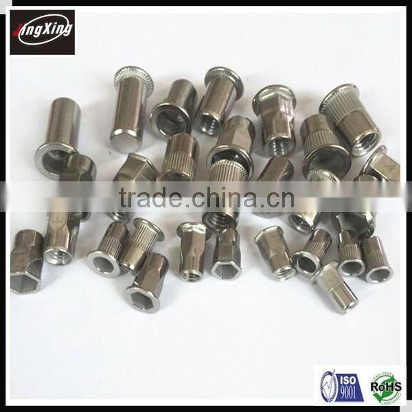 M3-M12 Open end Semi-Hexagonal body flat Head hexagon Rivet Nuts