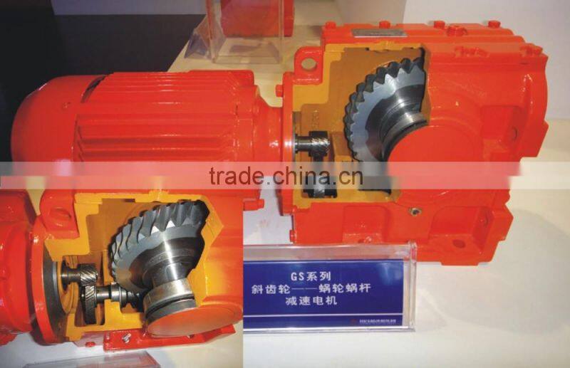 High Quality GUOMAO GS Series helical worm transmission gear for crane and hoists