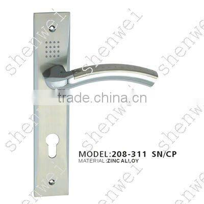 208-343 DAB zinc alloy door handle on plate