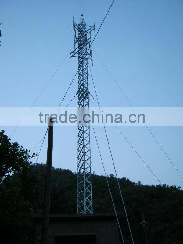 guyed wire mast steel telecommunication tower