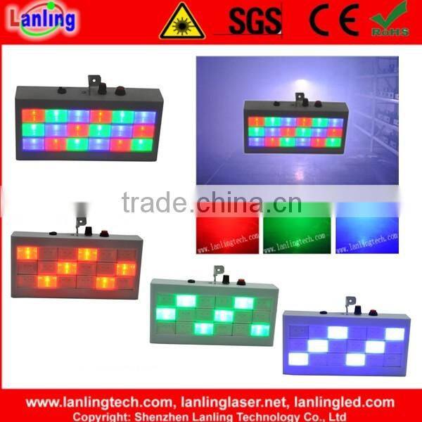 18pcs*1W RGB LED Strobe Light Plastic housing